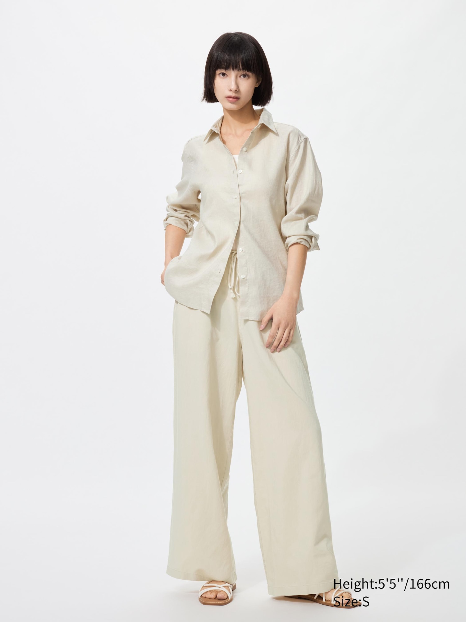 Linen Blend Easy Trousers