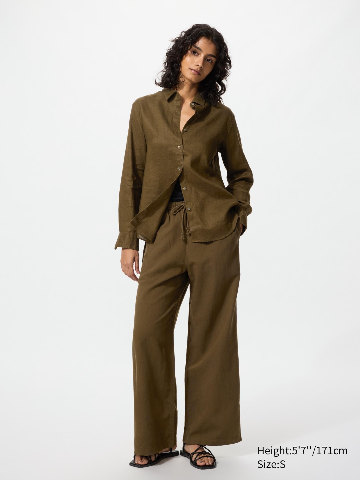 Linen Blend Easy Trousers