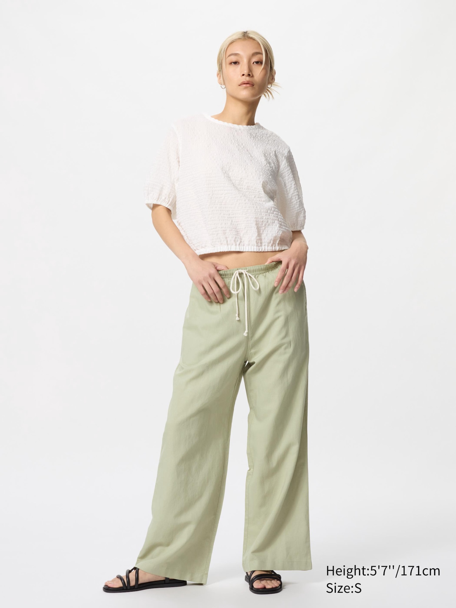 Linen Blend Easy Trousers