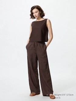 Linen Blend Easy Trousers (Longer)