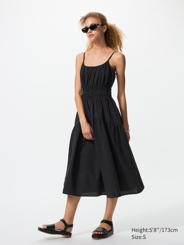 Linen Blend Camisole Dress