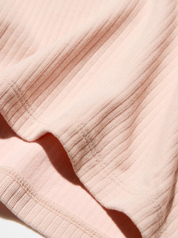 HEATTECH Ribbed High Neck T-Shirt