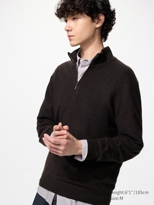 100% Cashmere Half-Zip Jumper