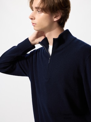 100% Cashmere Half-Zip Jumper