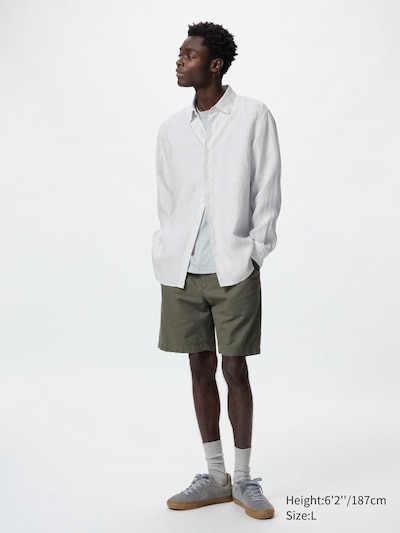 100% Premium Linen Shirt (Stripe)