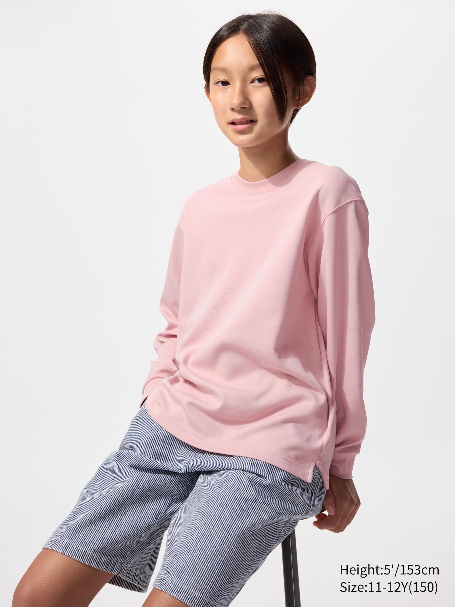 AIRism Cotton Crew Neck T-Shirt (Long Sleeve)