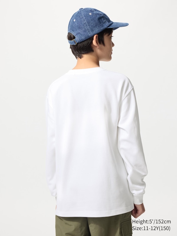 AIRism Cotton Crew Neck T-Shirt (Long Sleeve)