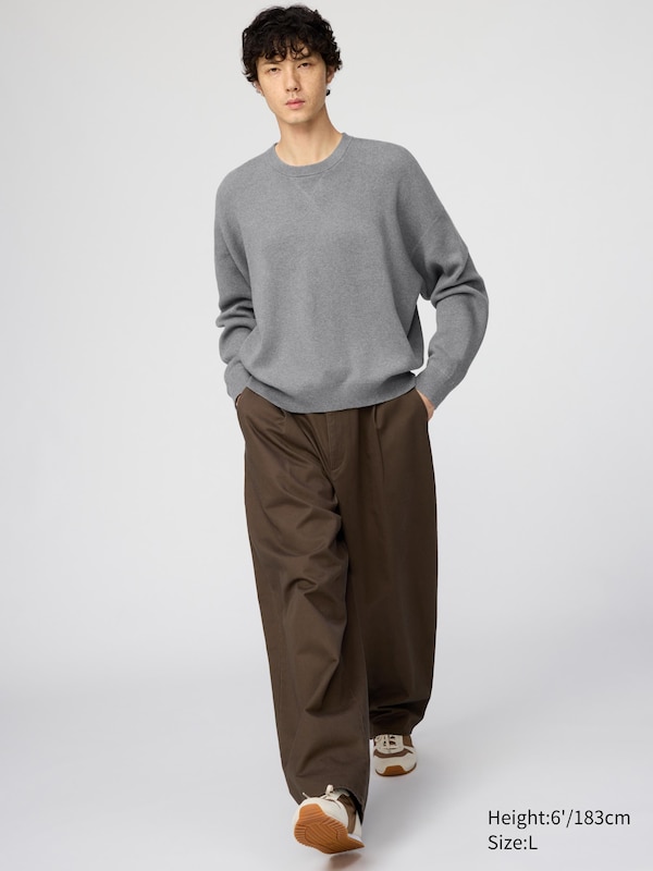 Smooth Cotton Crew Neck Jumper