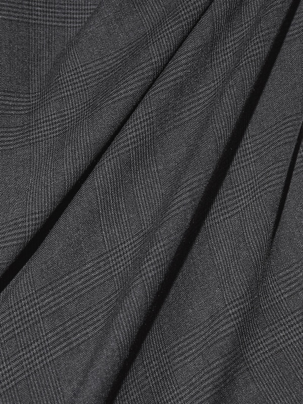 Pleated Wide Trousers (Check, Longer)
