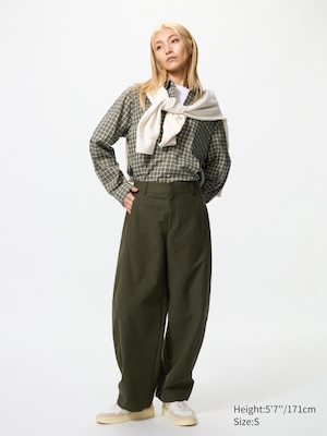 Jersey Barrel Leg Trousers