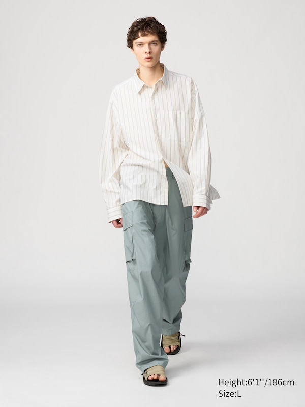 Broadcloth Oversized Shirt (Stripe)