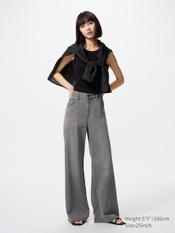 Drapey Wide Flare Jeans