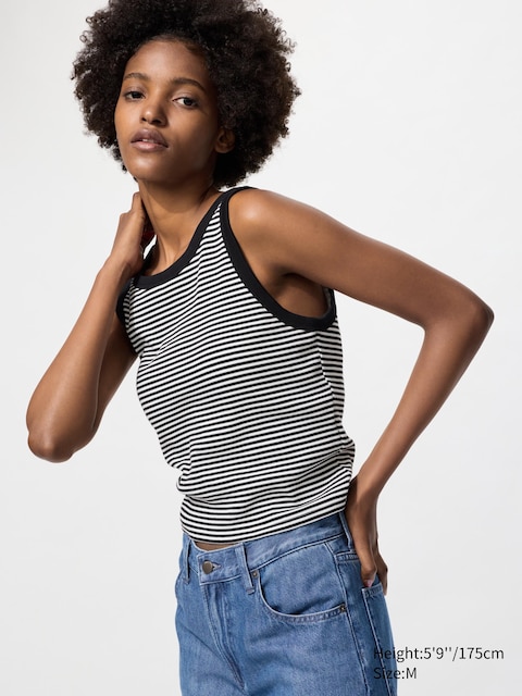 Uniqlo Ribbed Cropped Sleeveless Bra Top