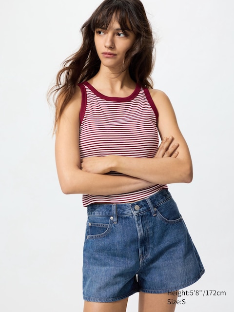Uniqlo Ribbed Cropped Sleeveless Bra Top