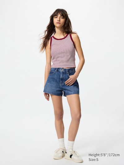 Ribbed Cropped Bra Top | Striped