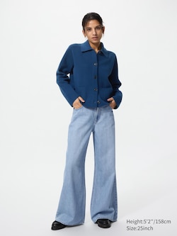 Drapey Wide Flare Jeans (Shorter)
