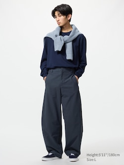 Jersey Barrel Leg Trousers (Longer)