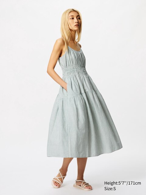 Linen Blend Camisole Dress