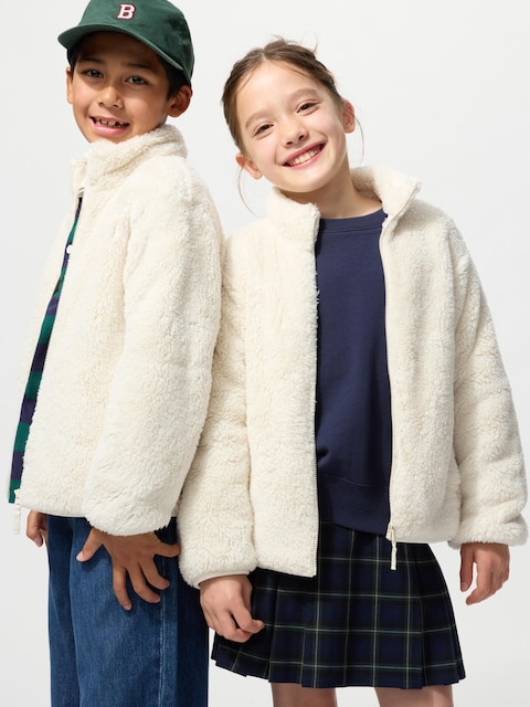 Kids Fluffy Fleece Full-zip Jacket