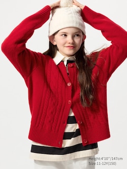 Girls Soufflé Yarn Cardigan