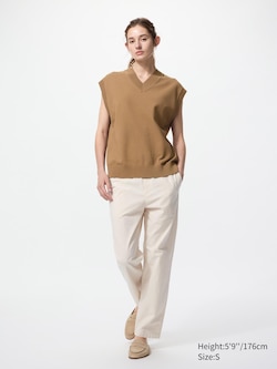 Cotton Relaxed Ankle Trousers (Longer)