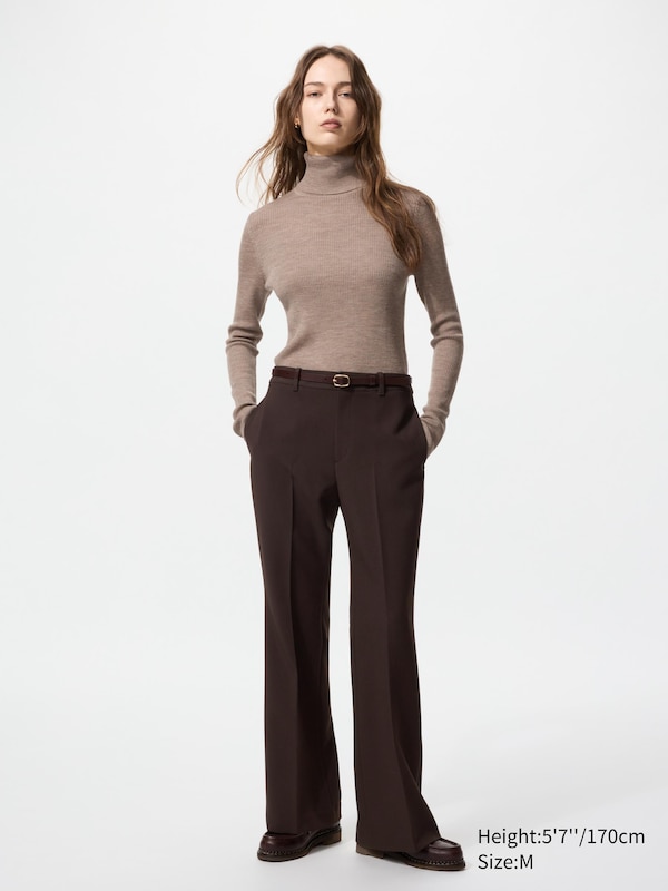 100% Merino Ribbed Turtleneck Jumper