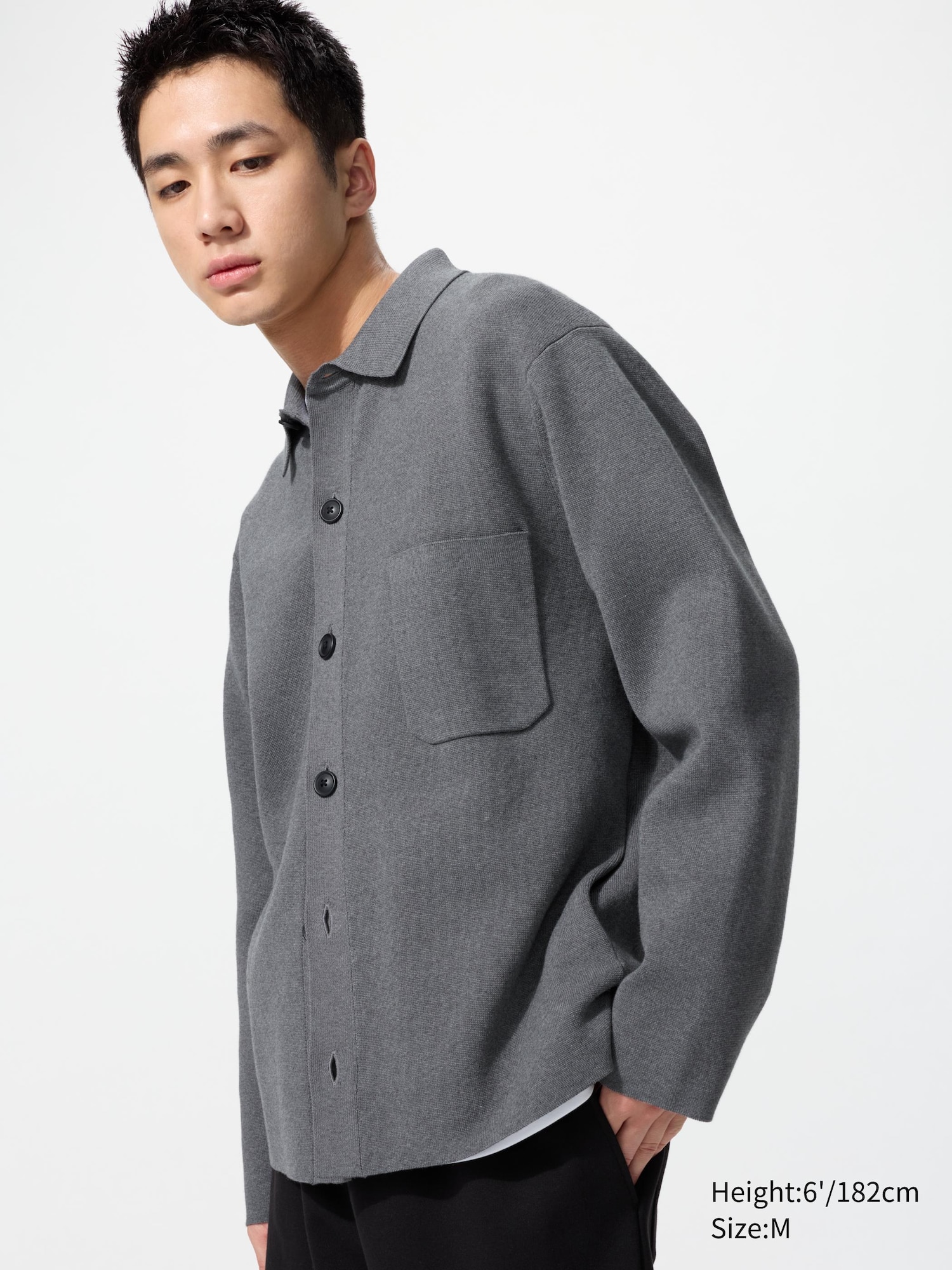 Milano Ribbed Shirt Collar Cardigan