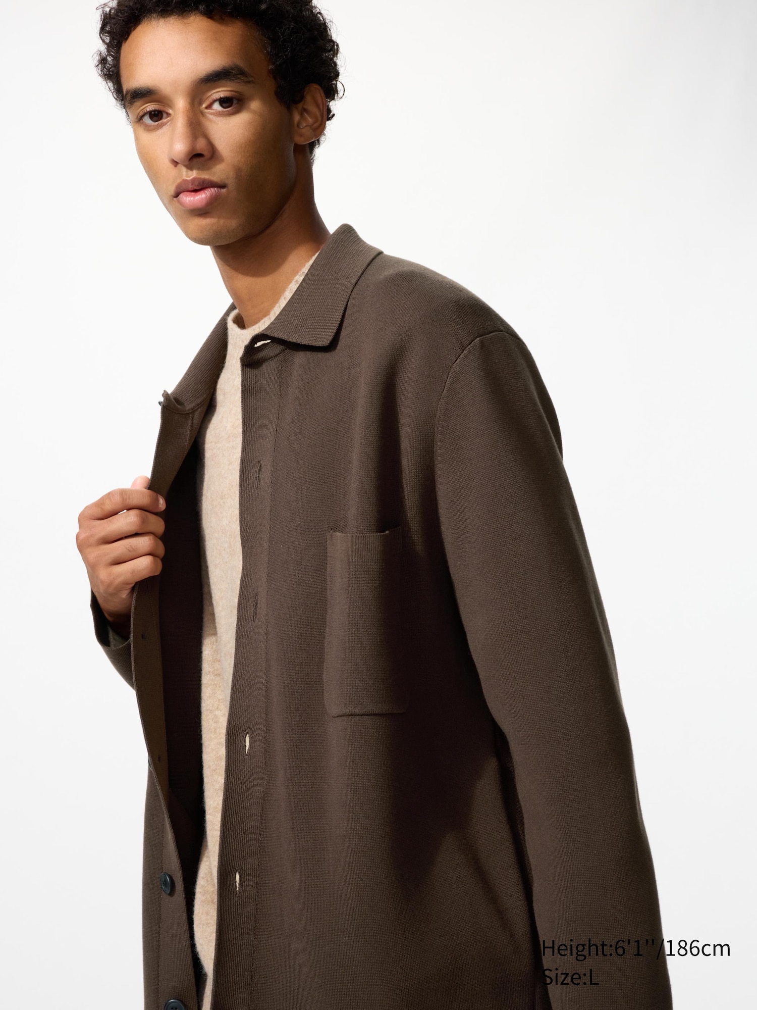 Milano Ribbed Shirt Collar Cardigan