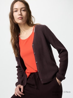 Washable Knit Ribbed Cardigan