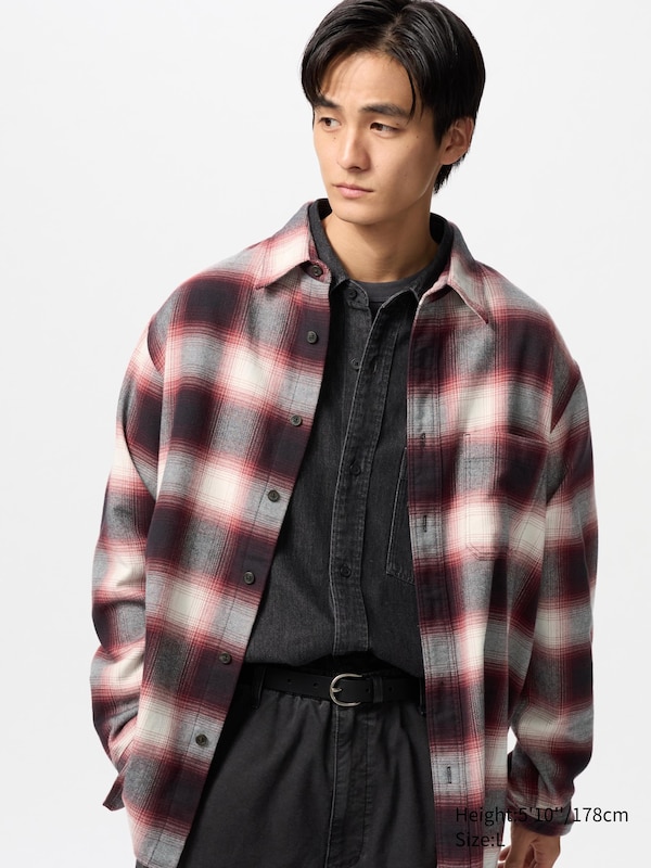 Flannel Shirt (Check, Regular Collar)