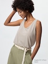 Drape Sleeveless T-Shirt