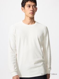 HEATTECH Extra Warm Cotton Crew Neck T-Shirt (Long Sleeve)