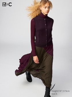 100% Cashmere Crew Neck Short Vest