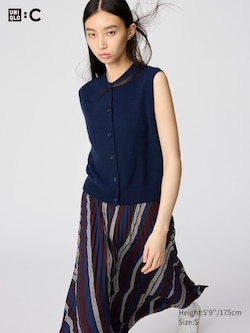 100% Cashmere Crew Neck Short Vest