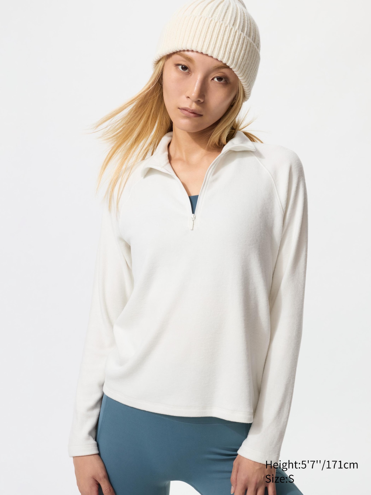 Women's HEATTECH Fleece Stretch Half-Zip T-Shirt (Long
