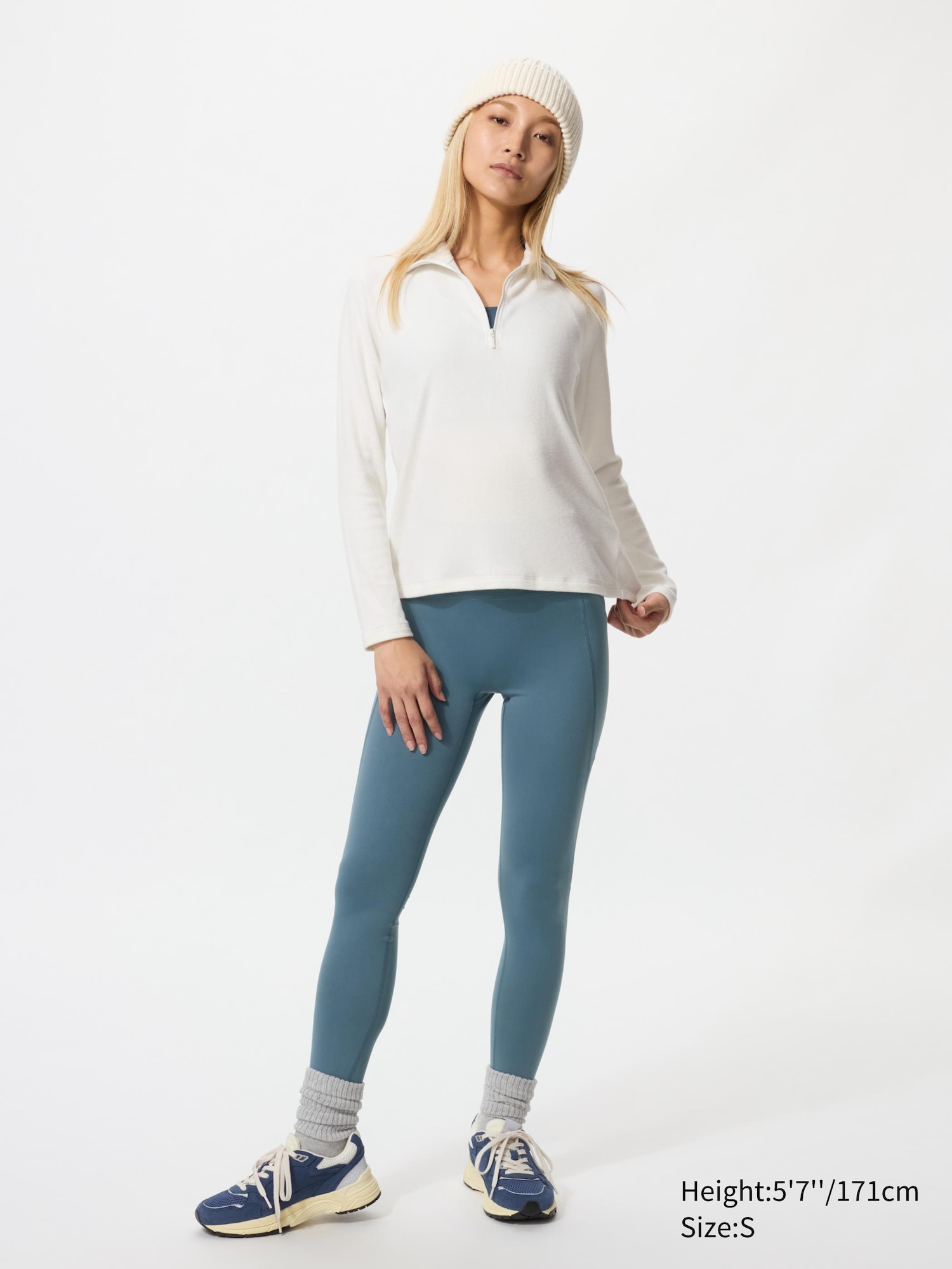 Women's HEATTECH Fleece Stretch Half-Zip T-Shirt (Long