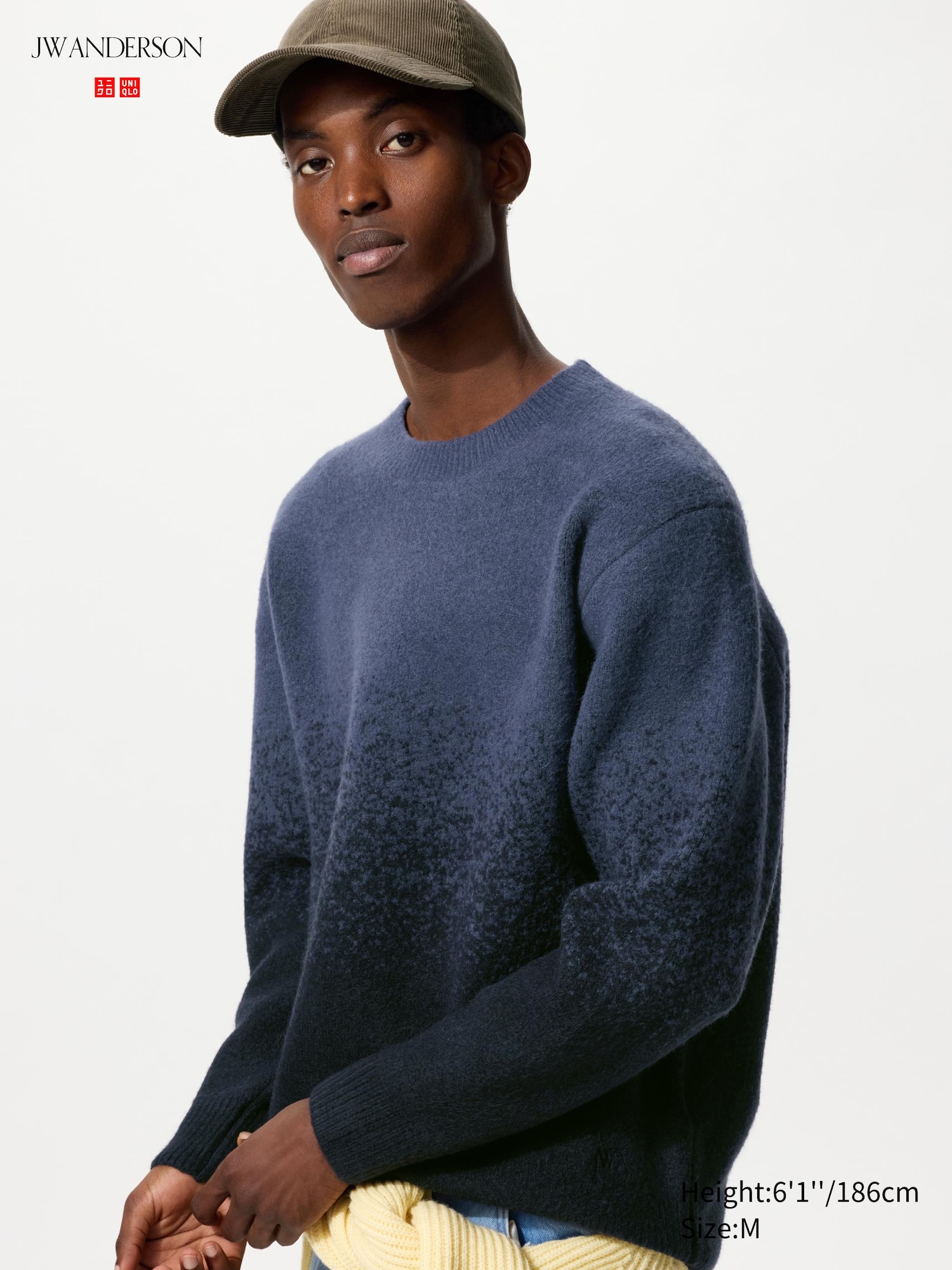 【few, 】Gradation knit CD Unisex Soufflé Yarn Crew Neck Jumper (Gradient) | UNIQLO UK