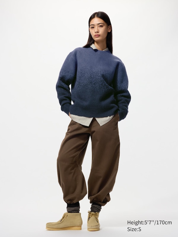 Soufflé Yarn Crew Neck Jumper (Gradient)