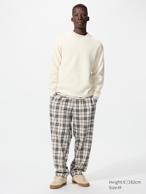 Flannel Easy Ankle Trousers (Check)