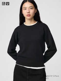 Double Faced Knit Crew Neck Jumper