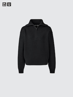 Double Faced Knit Half-Zip Jumper