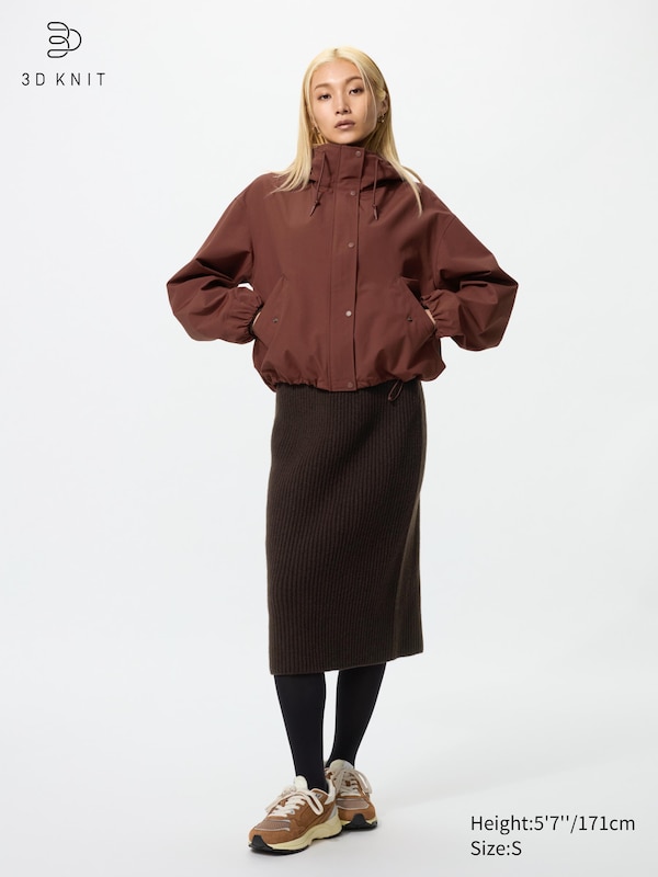 3D Knit Seamless Soufflé Yarn Skirt