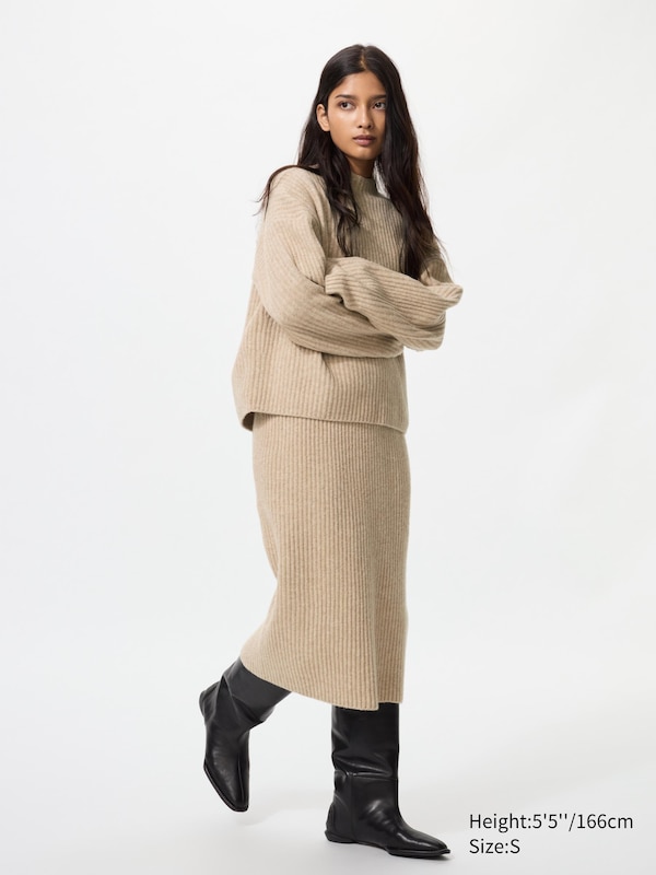3D Knit Seamless Soufflé Yarn Skirt