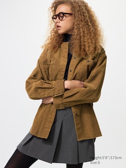Corduroy Long Shirt Jacket