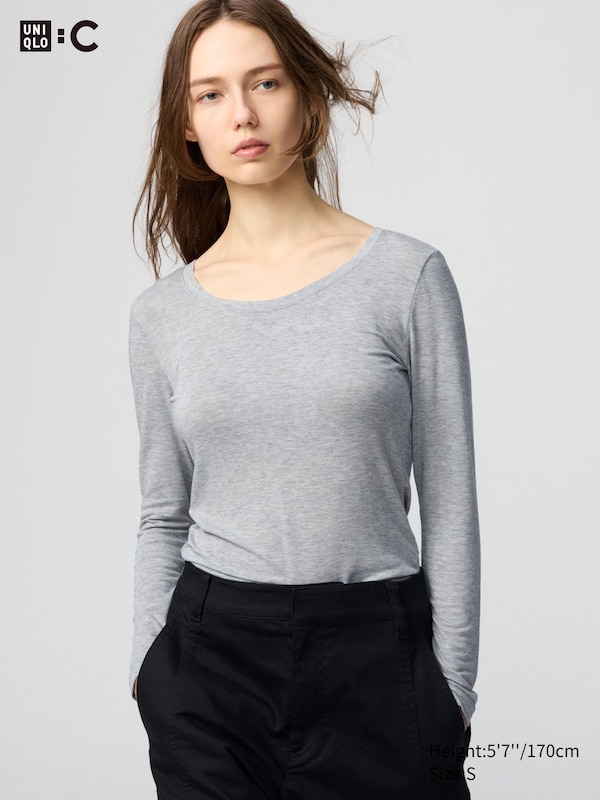 HEATTECH Extra Warm Cashmere Blend Scoop Neck T-Shirt