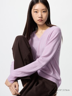 100% Cashmere V Neck Jumper