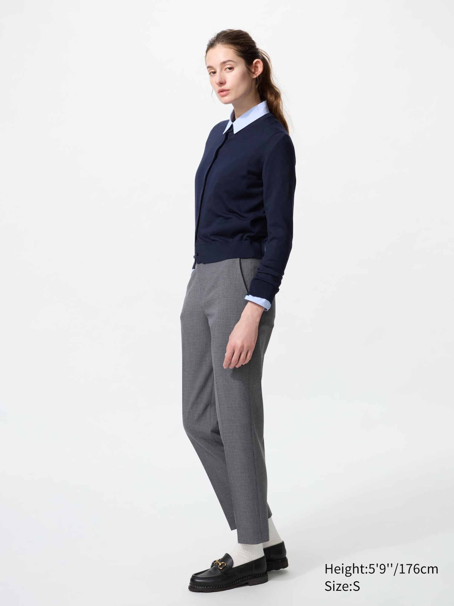 Smart Ankle Trousers (Check, Longer)