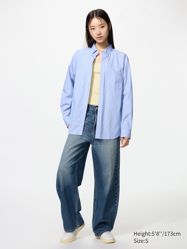Broadcloth Regular Fit Shirt (Button-Down Collar, Hairline)