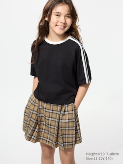 Pleated Mini Skort (Check)