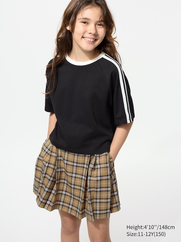 Pleated Mini Skort (Check)